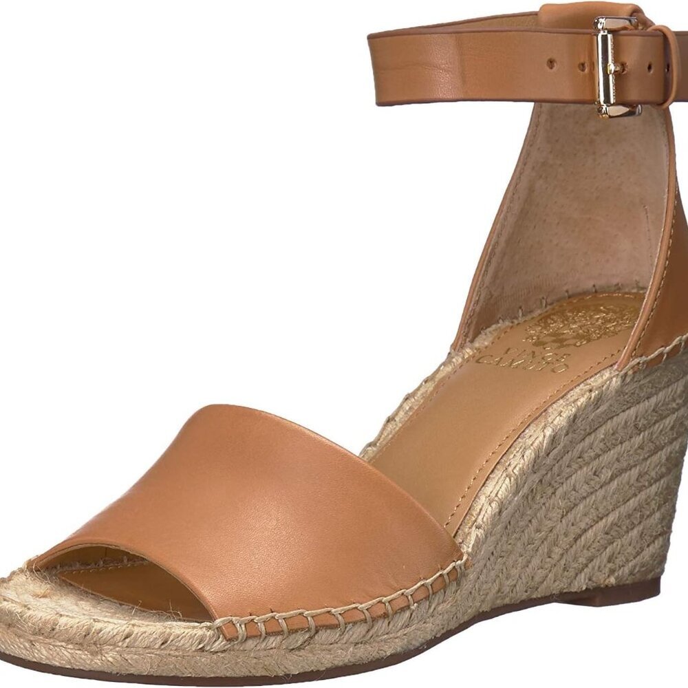 Women's Leather Espadrille Wedge Sandals 2.75-Inch Heel Casual Dressy Comfort